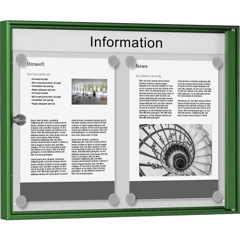 Certeo - frankel kaiserkraft, Vitrine d'affichage pour l'intérieur, pour