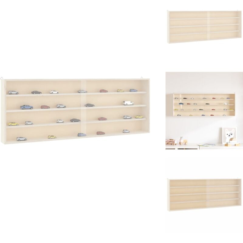 Vitrine de collection en bois avec portes 100x8,5x37 cm - Vitrine De Collection En Bois - Vitrines De Collection En Bois - Vitrine Murale - Vitrine