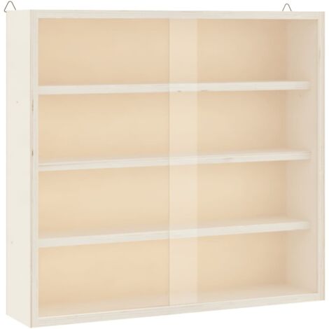 Vitrine de collection en bois avec portes 40x8,5x37cm CFW44401
