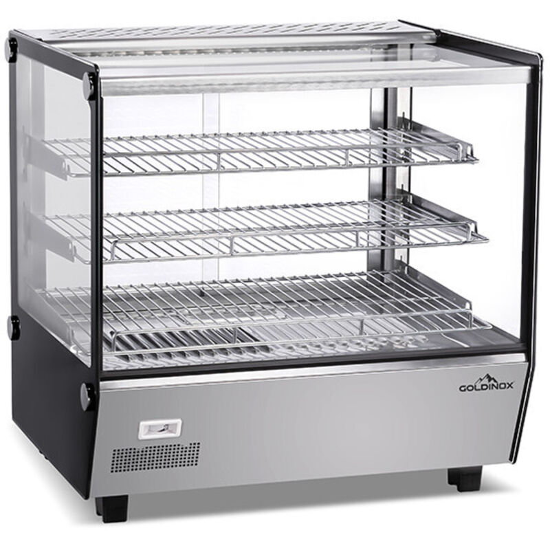Vitrine de comptoir chauffante 120 Litres PREMIUM - GOLDINOX