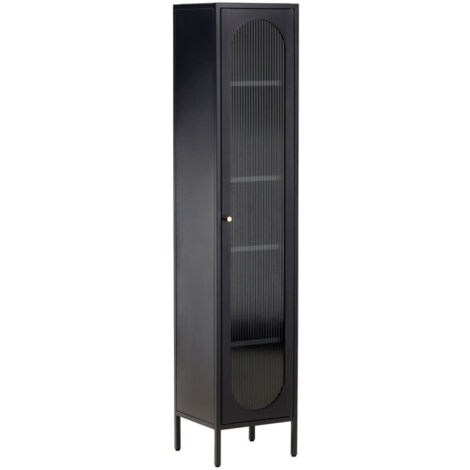 Vitrine Design en Métal "Cali" 180cm Noir