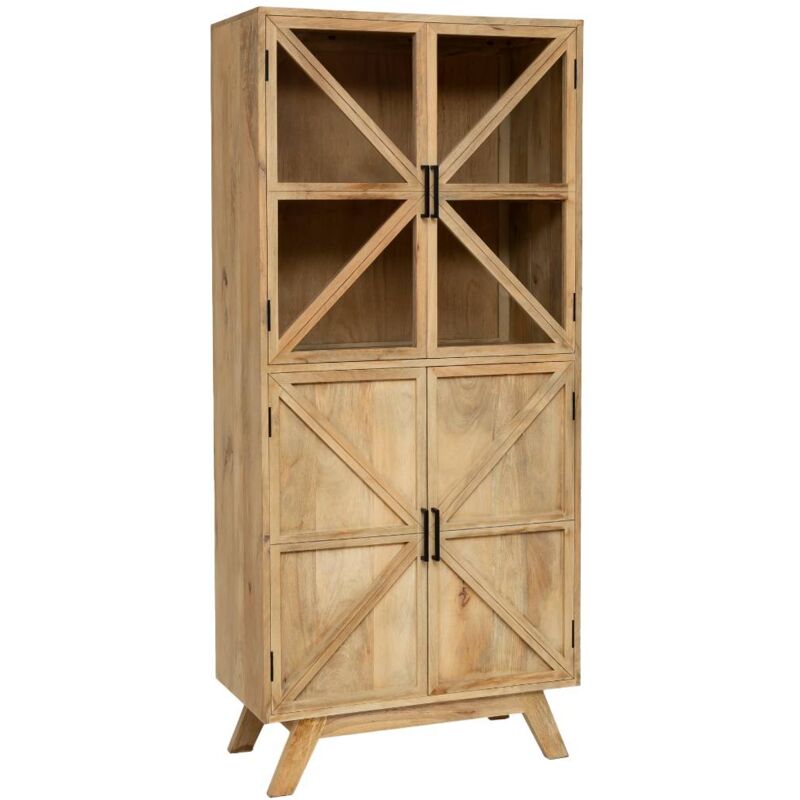 Made In Meubles - Vitrine en bois de manguier Thalia