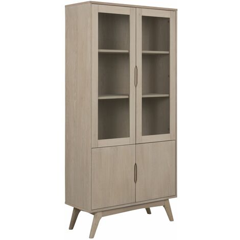 Vitrine haute 4 portes et 4 étagères MARTIE
