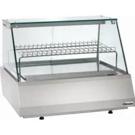 Vitrine inox ventilée positive 110 Litres GN 2/1, 2 portes coulissantes, 430 W, 230 V - MONO