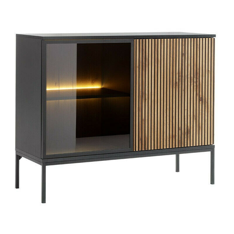 Mobilier1 - Buffet Soferi 103 , 83x104cm, Le nombre de portes: 039cm, Stratifié, Verre, led
