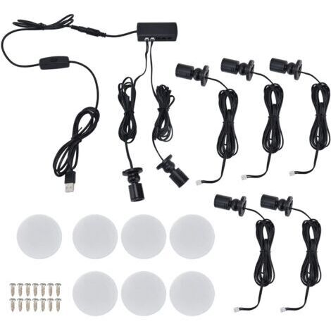 Vitrine Lumière 1W, Lampe d'Armoire à LED USB, Plafonnier de Garde-robe Moderne pour Garde-robe, Salle d'Exposition(Un traînée sept)