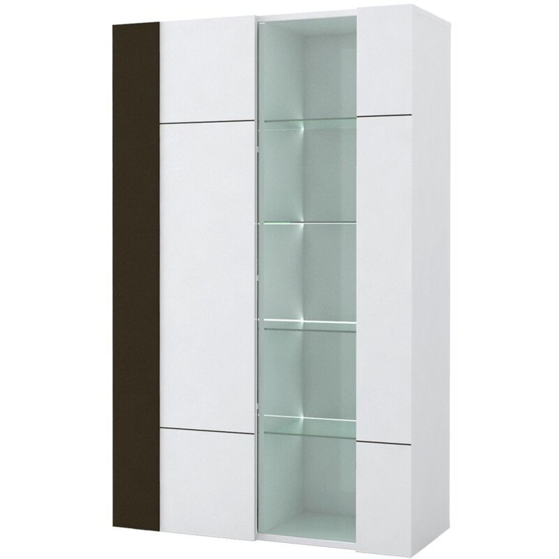 Calicosy - Bibliothèque avec vitrine 2 portes Karat - Fabrication Française