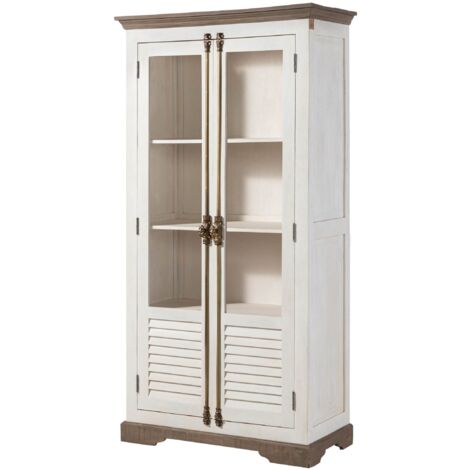 Vitrine Manguier 97x45x190 laquée blanc TOULOUSE 101