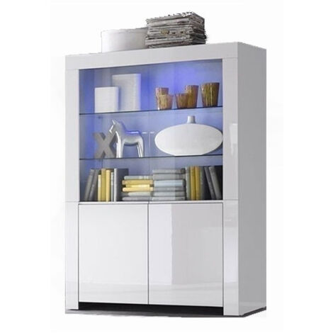 Etagère murale vitrine colonne en verre et laiton Mira – Decoclico