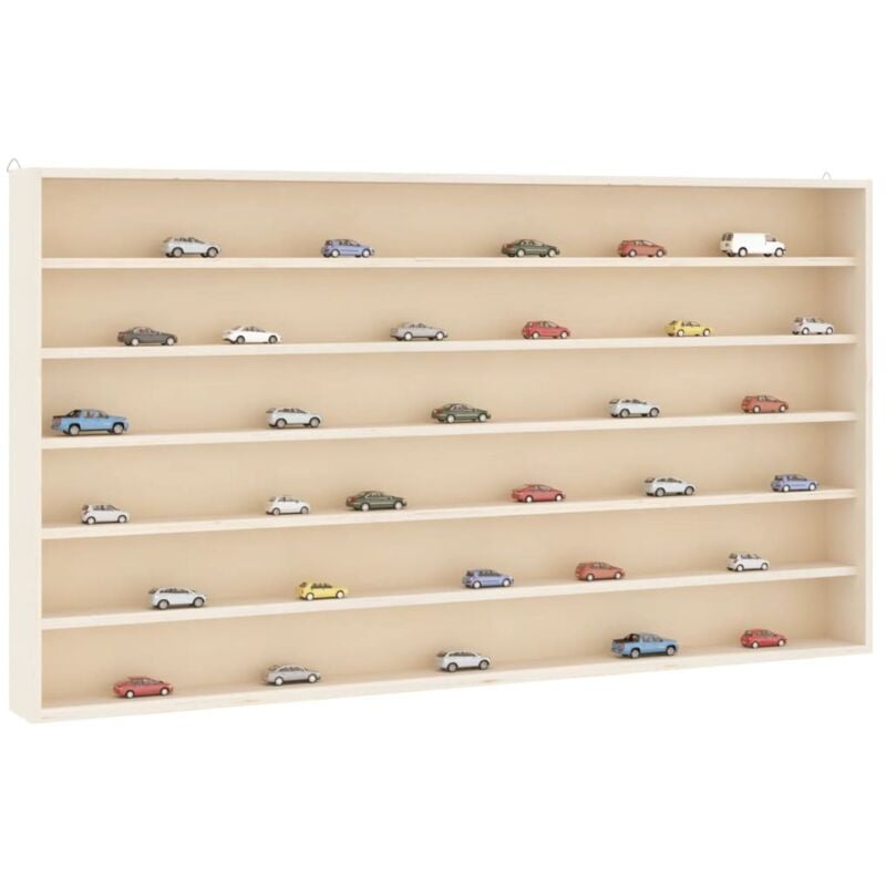 Vidaxl - Vitrine de collection en bois avec 6 étagères 80x8,5x55 cm