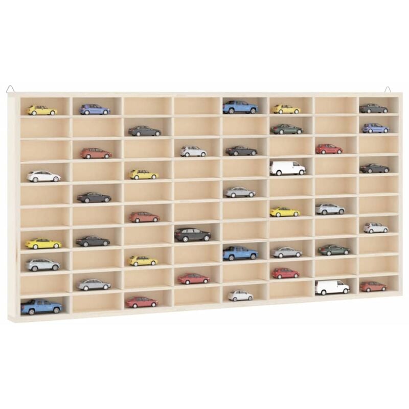 vidaXL Vitrine de collection en bois avec 80 compartiments