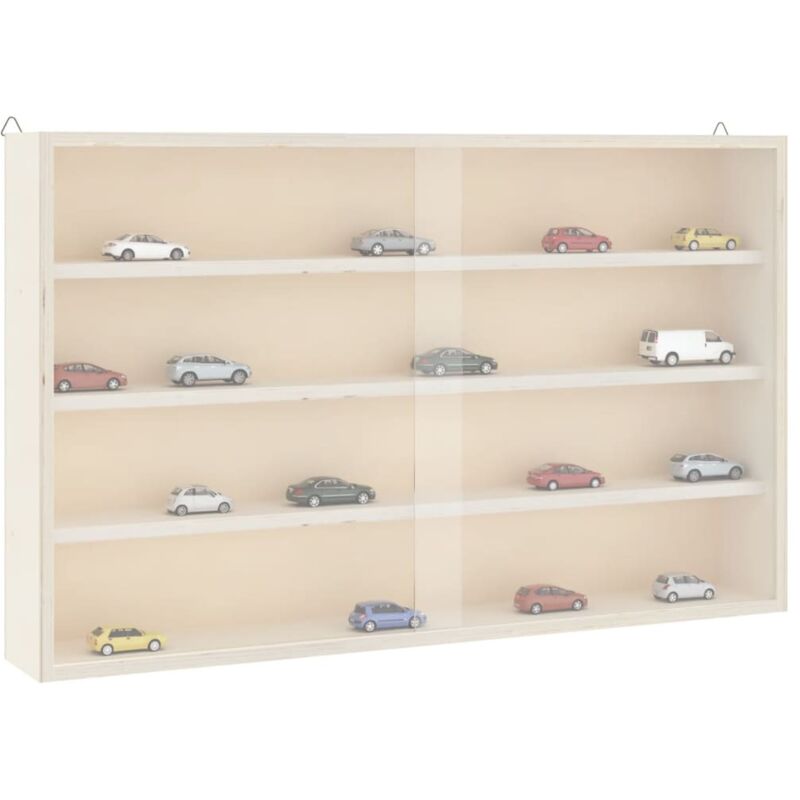Vidaxl - Vitrine de collection en bois avec portes 60x8,5x37 cm