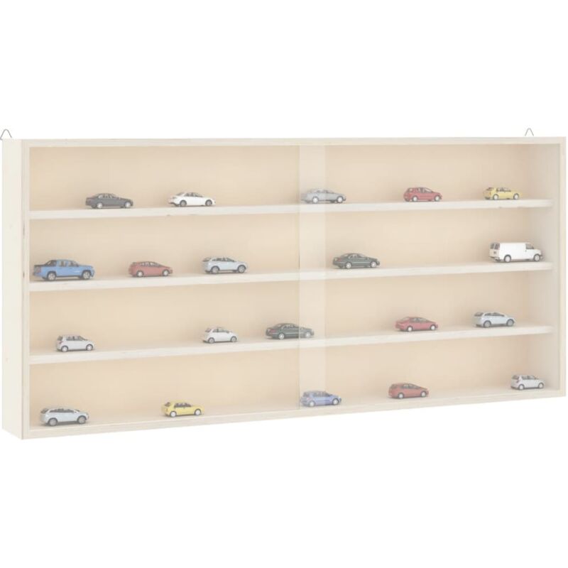 Vidaxl - Vitrine de collection en bois avec portes 80x8,5x37 cm