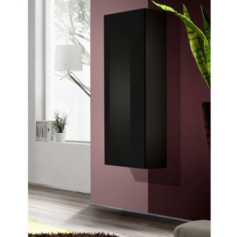 Vitrine Murale Design "Fly A1" 126cm Noir