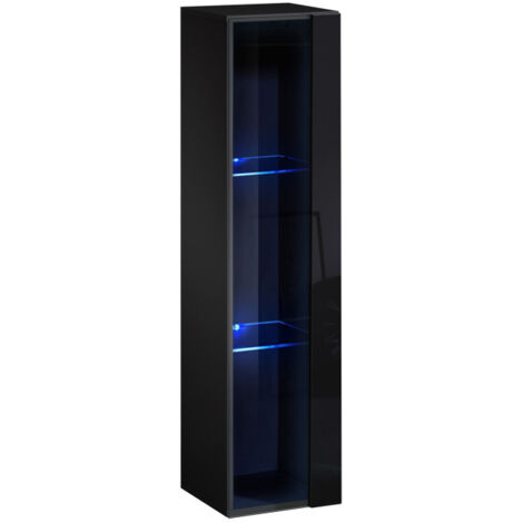 Vitrine Murale LED "Switch" 120cm Noir