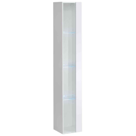 Vitrine Murale LED "Switch" 180cm Blanc