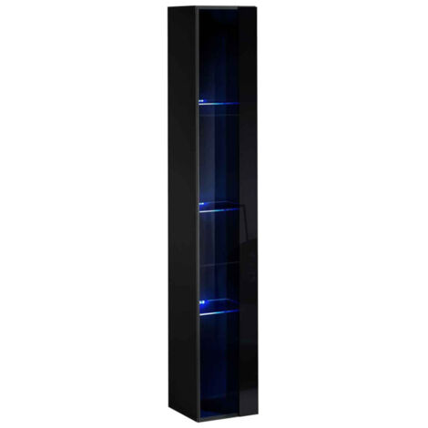 Vitrine Murale LED "Switch" 180cm Noir