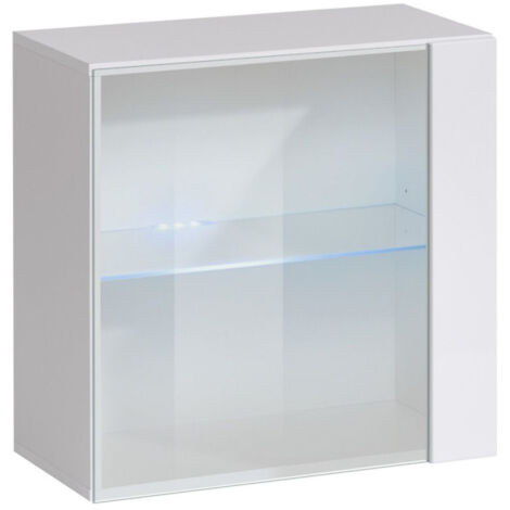 Vitrine Murale LED "Switch" 60cm Blanc
