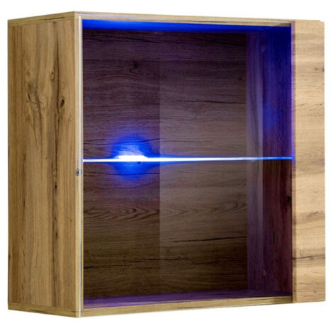 Vitrine Murale LED "Switch" 60cm Naturel