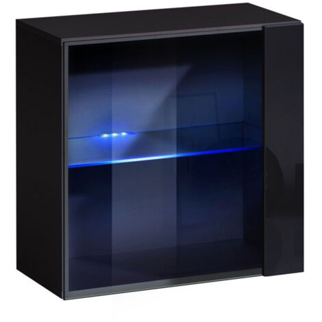 Vitrine Murale LED "Switch" 60cm Noir