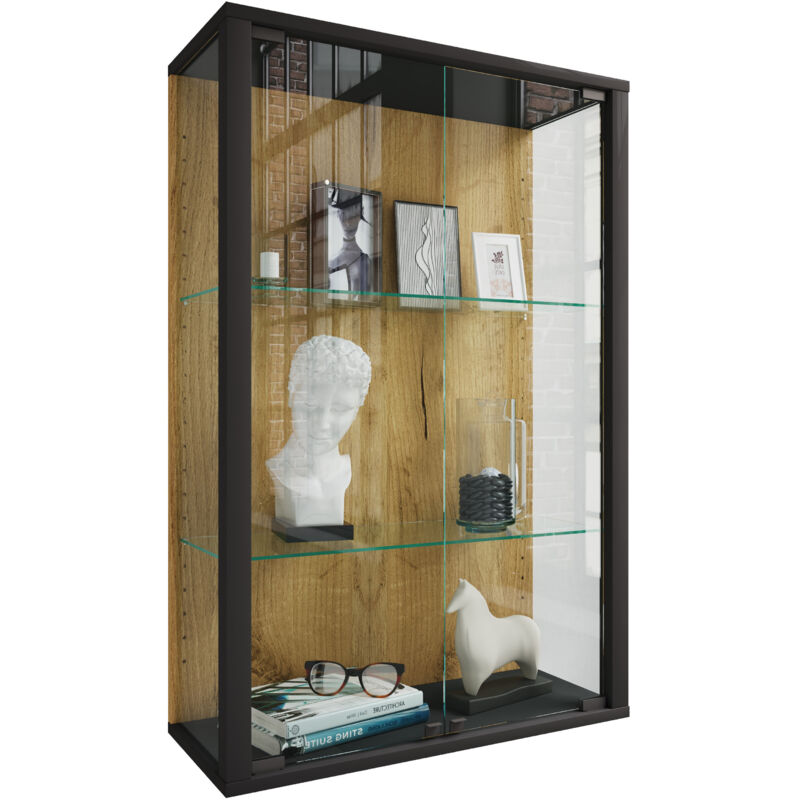 VCM - Armoire d'affichage murale pendante en verre Udina M H. 80 x B. 60 x T. 25 cm