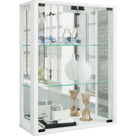 Vitrine murale Udina H. 80 x L. 60 x P. 25 cm Blanc