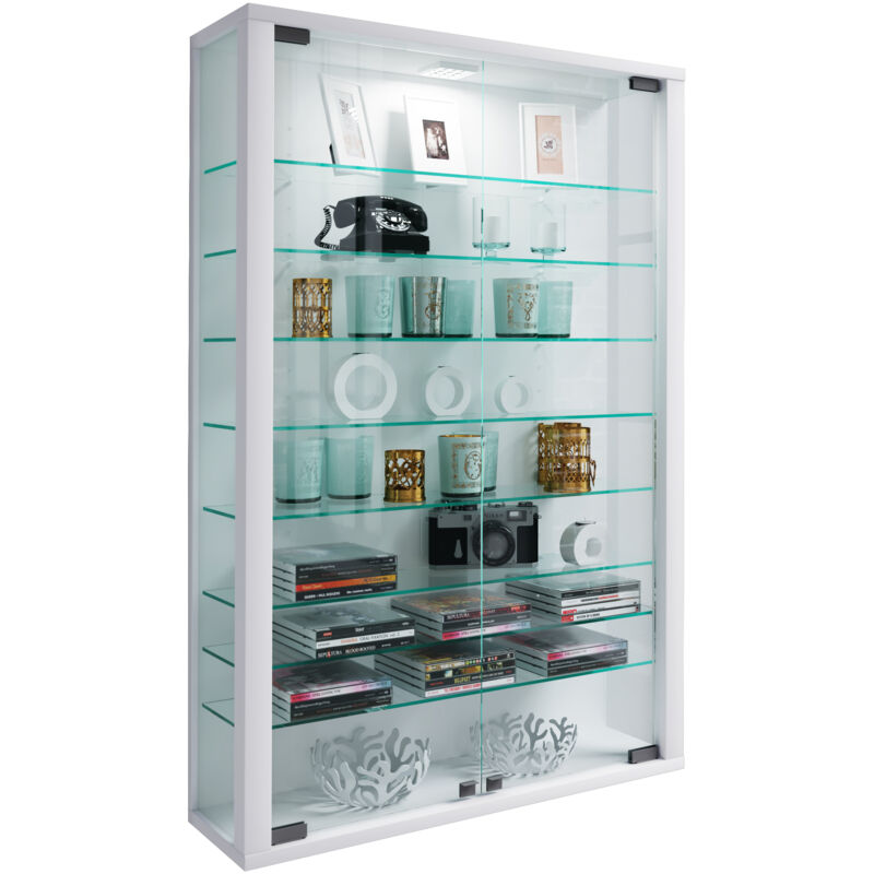 VCM - Vitrine murale Vitrosa h. 91 x l. 59 x p. 18 cm Blanc