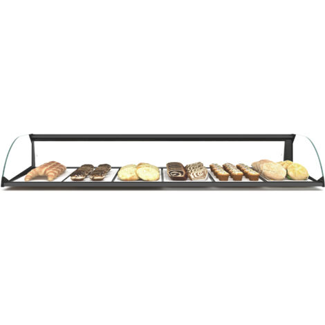 Vitrine Neutre Horizontale Vitre Arrondie - 840 à 1190 mm - SAYL
