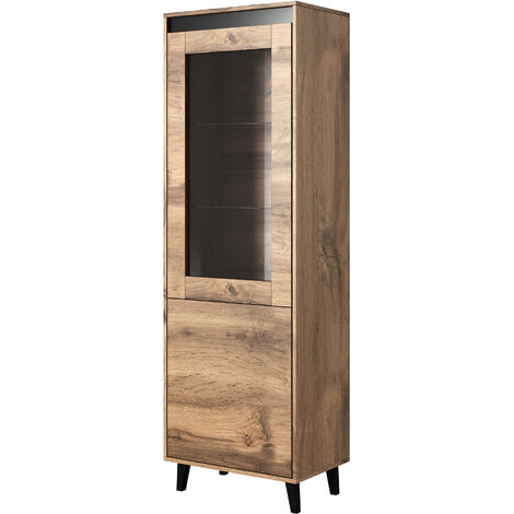 Vitrine NORD eiche wotan + anthrazit