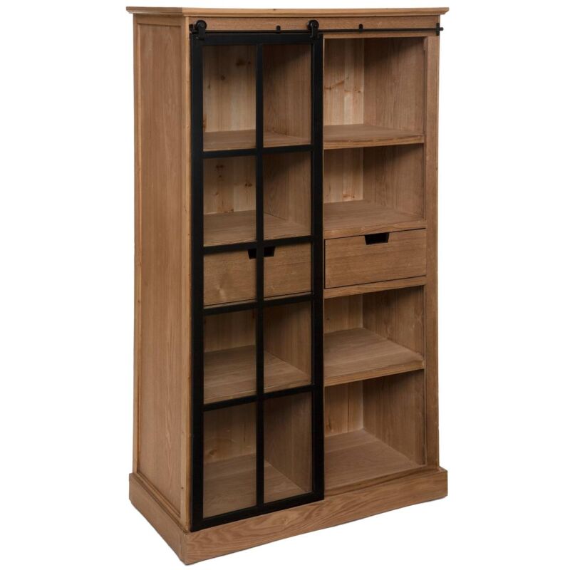 Atmosphera - Bibliothèque Danik bois naturel 80x150cm créateur d'intérieur