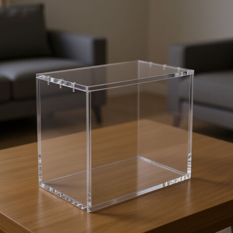 Vitrine Protectrice pour Figurines et Objets de Collection avec Porte Magnétique en Acrylic Transparent, Dimensions 13.7x7.7x12.5cm