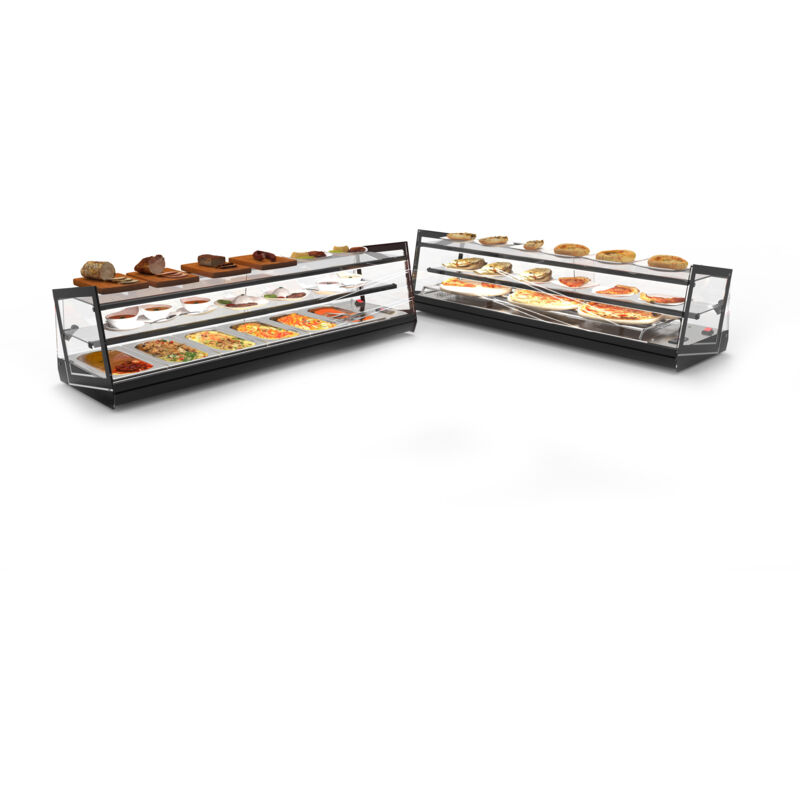 Vitrine Réfrigéré Tapas Série Kube Version Bain Marie - 2 Etagères - L 840 / 1190 mm - Sayl Vitrine Réfrigéré Tapas Série Kube Version Bain Marie - 2 Etagères - L 840 / 1190 mm - Sayl