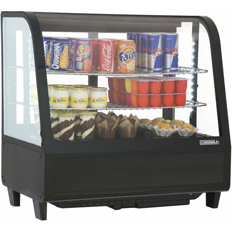 Casselin - Vitrine réfrigérée à poser 100l noire
