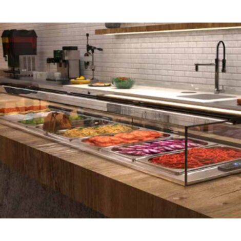 Vitrine Réfrigérée Drop-In sans Couvercle - 1050 x 310 x 40 mm mm - Sayl