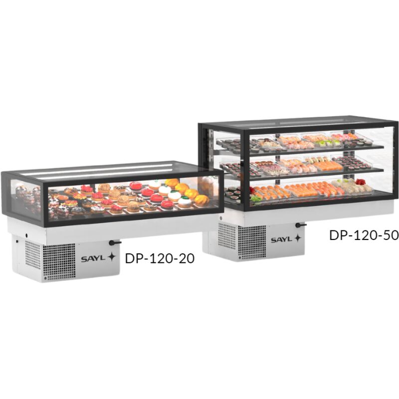 Vitrine Réfrigérée Neutre Série Integra drop-in Cold - Accès Arrière - 2 Etagères - Sayl Vitrine Réfrigérée Neutre Série Integra drop-in Cold - Accès Arrière - 2 Etagères - Sayl