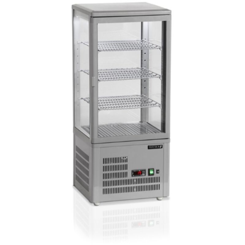 Vitrine réfrigérée pour présentation et stockage sur comptoir 78L - Noir ou Gris - Tefcold Vitrine réfrigérée pour présentation et stockage sur comptoir 78L - Noir ou Gris - Tefcold