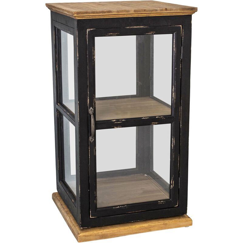M&s - Vitrine rotative en bois 40 x 40 x 74 cm