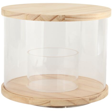 Vitrine Rotative pour Figurines en Acrylique, Base Tournante Étanche et Antipoussière pour Bureau ou Chambre