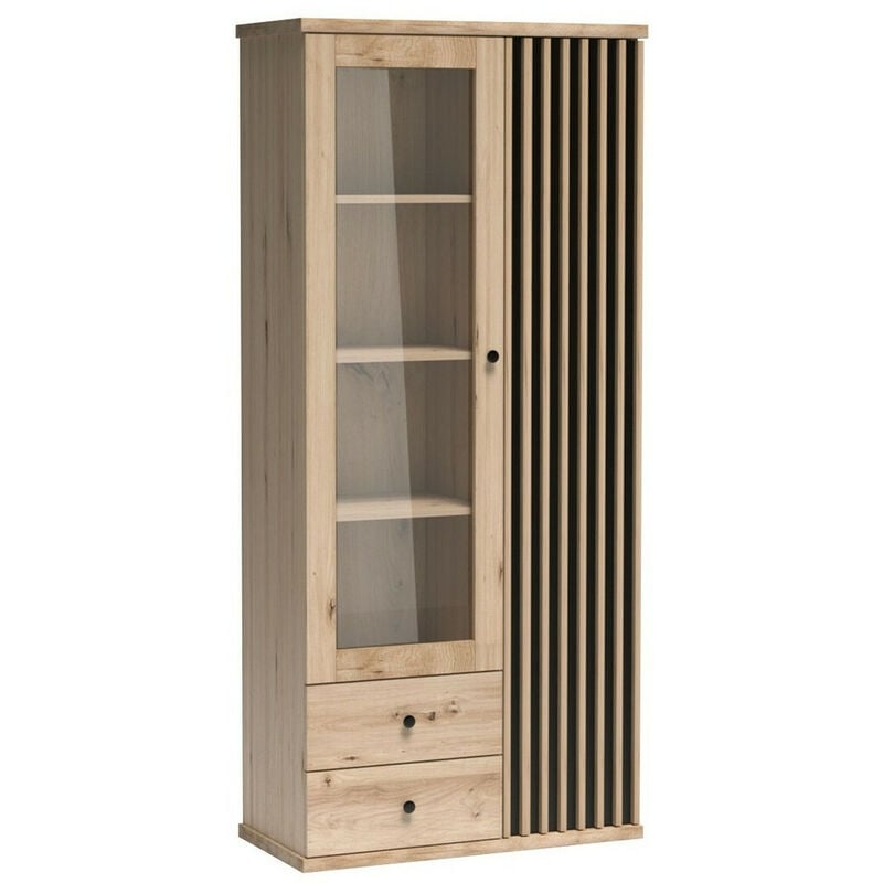 Mirjan24 - tagère Venmava 101 , Avec tiroirs, Avec des portes, Fermé, Stratifié, Verre trempé, Le nombre de portes: 0, Nombre de tiroirs: 0,