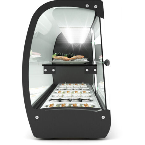 Vitrine Sushi Réfrigérée 2 Etagères Série SLIM avec 7 Bacs GN 1/6 - SAYL