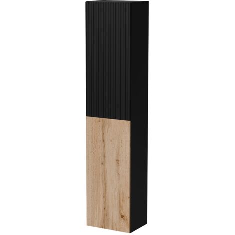 Vitrine Tabua, Meuble d'Exposition 4 Étagères, 5 Compartiments, 29.8x39.9x180h cm Gris Anthracite