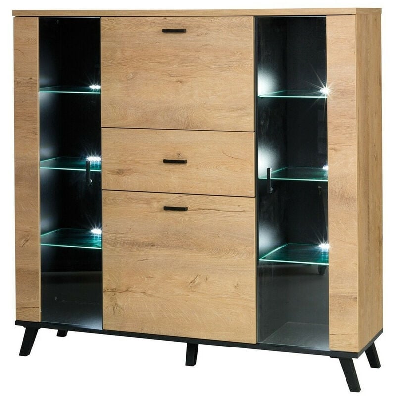 Commode Talsere 102 , Avec tiroirs et portes, Nombre de tiroirs: 0, 131x131x40cm