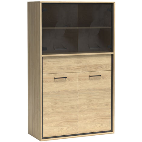 Vitrinenschrank, Eiche, MEGARA-161