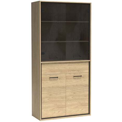 Vitrinenschrank, Eiche,  MEGARA-161