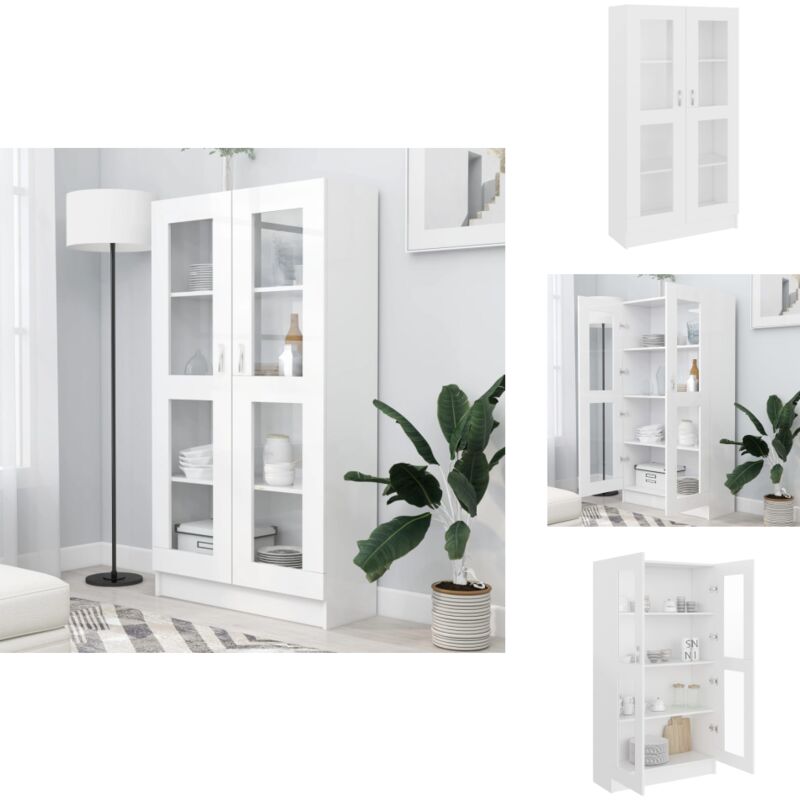 Vitrinenschrank Weiß 82, 5x30, 5x150 Cm Holzwerkstoff - Vidaxl