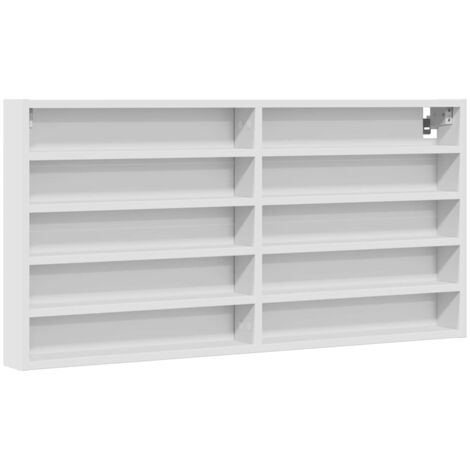 Vitrinenschrank Weiß 100x8,5x50 cm Holzwerkstoff vidaXL