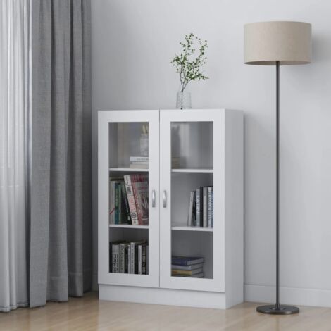 Vitrinenschrank Weiß 82,5x30,5x115 cm Holzwerkstoff CFW418808