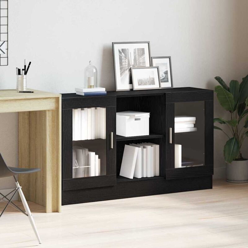 Sideboard Schwarz Eiche 120x30, 5x70 Cm - Vidaxl
