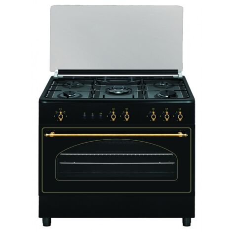 Vitrokitchen RU9060N - Cocina De Gas 5 Zonas Coccion Negra