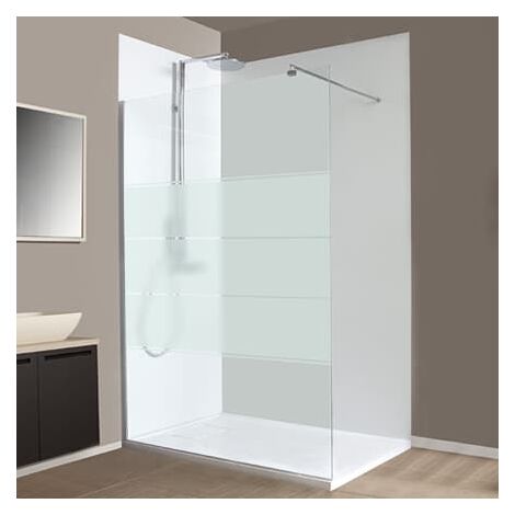 Vitros parois walkin reversible : 140 cm de largeur x 195en verre trempé 6 mm et finition sérigraphié line